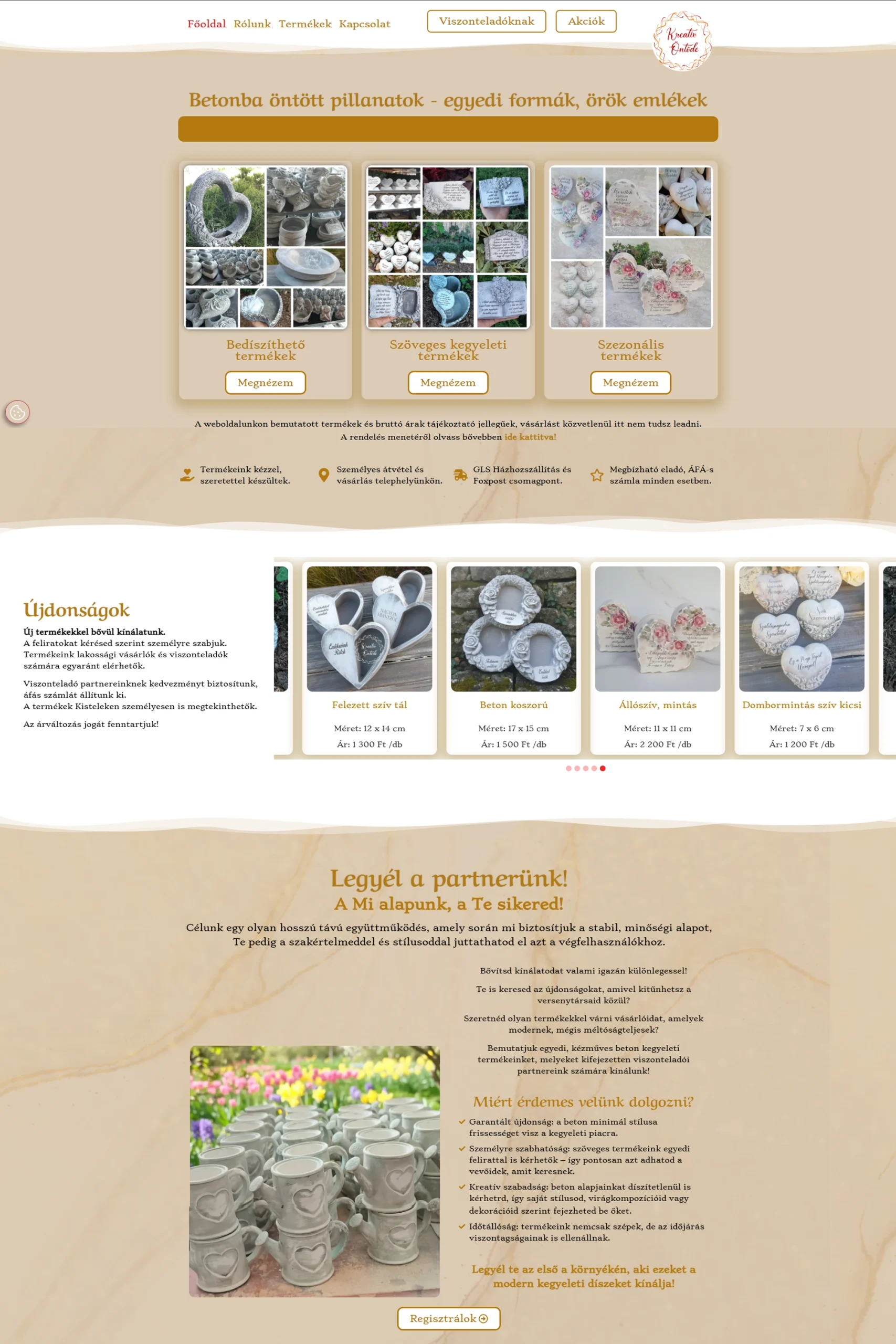 Kreatív Öntöde webshop referencia