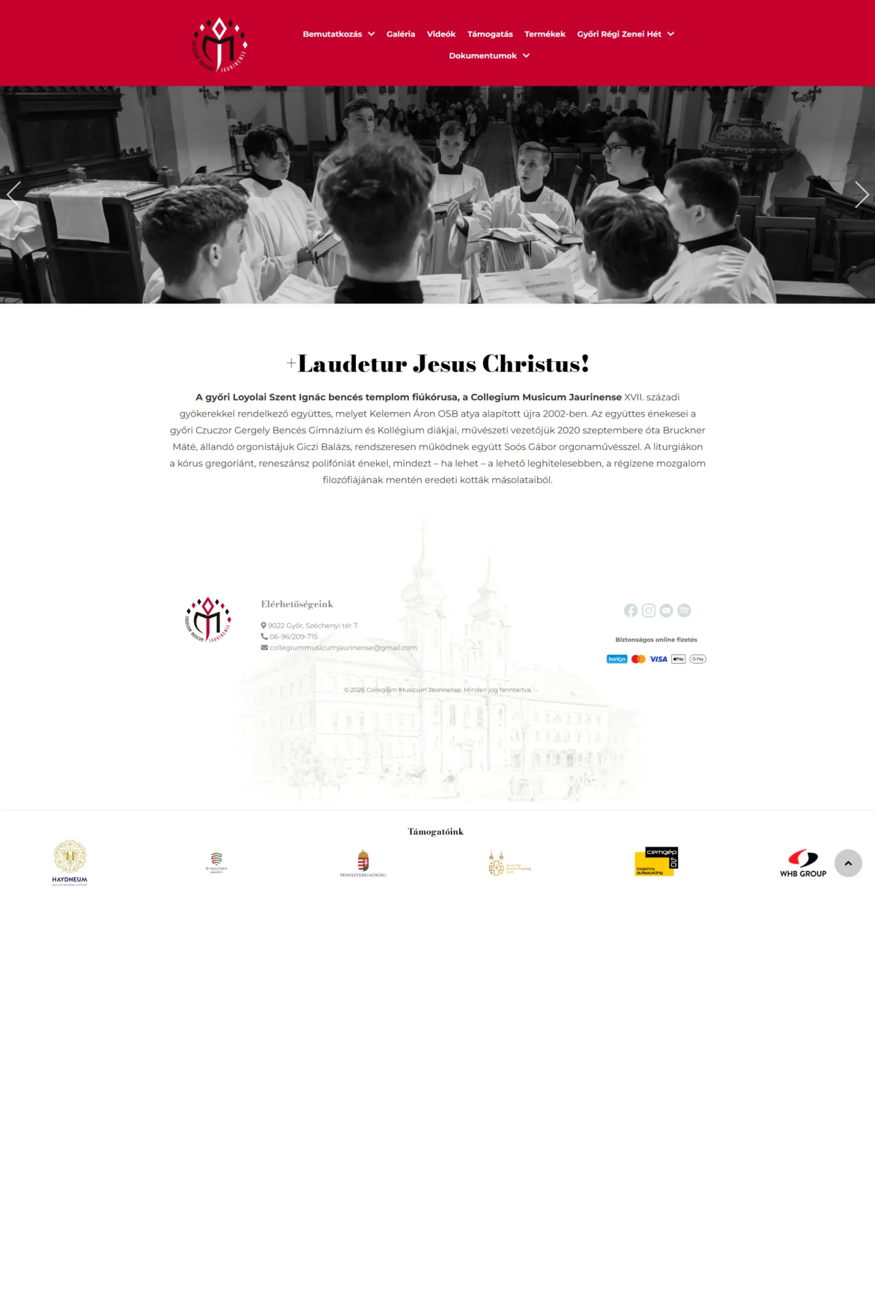 A Collegium Musicum Jaurinense egyedi koncert-, jegyvásárlási és támogatási rendszere